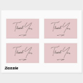 Minimalistisch Blush Roze Handgeschreven Script Da Rechthoekige Sticker (Vel)
