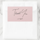 Minimalistisch Blush Roze Handgeschreven Script Da Rechthoekige Sticker (Tas)