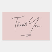Minimalistisch Blush Roze Handgeschreven Script Da Rechthoekige Sticker (Voorkant)