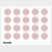 Minimalistisch Blush Roze Handgeschreven Script Da Ronde Sticker (Vel)
