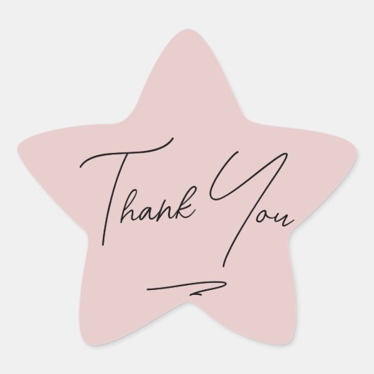 Minimalistisch Blush Roze Handgeschreven Script Da Ster Sticker (Voorkant)