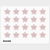 Minimalistisch Blush Roze Handgeschreven Script Da Ster Sticker (Vel)