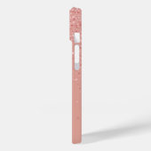 Minimalistisch Blush Roze Modern Monogram Case-Mate iPhone Case (Achterkant / Links)