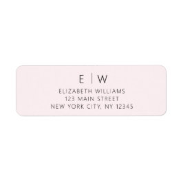 Minimalistisch Blush Roze Modern Retouradres Label