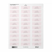 Minimalistisch Blush Roze Modern Retouradres Label (Full Sheet)