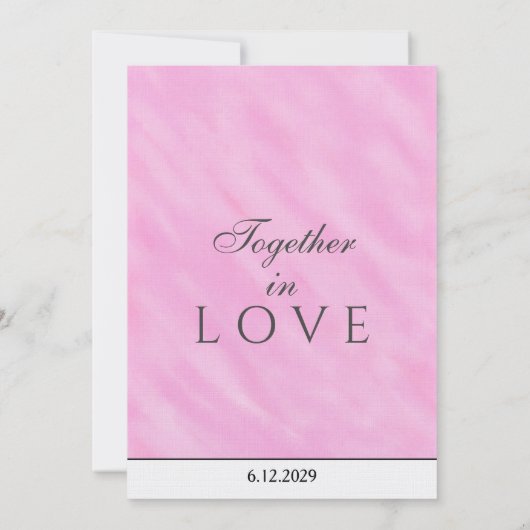 Minimalistisch Blush Roze Waterverf Grijs Monogram Kaart (Achterkant)