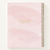 Minimalistisch  Blush Roze Waterverf Recept Notitieboek (Achterkant)