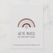 Minimalistisch Blush Taupe Rainbow Nieuw Home Verh Aankondigingskaart (Voorkant)
