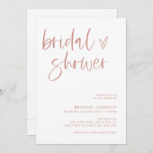 Minimalistisch Blush-Vrijgezellenfeest | Boho Brid Kaart (Voorkant / Achterkant)