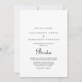 Minimalistisch Boda Wedding Kaart (Voorkant)