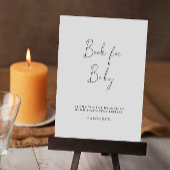 Minimalistisch boek voor Baby-teken, Baby shower Kaart