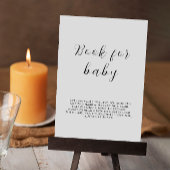 Minimalistisch boek voor Baby-teken, Baby shower Kaart