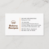 Minimalistisch boerenfotorestaurant Chef Food Visitekaartje (Voorkant)