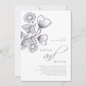 Minimalistisch boerenhuwelijk van Lavender Kaart (Voorkant)