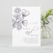 Minimalistisch boerenhuwelijk van Lavender Kaart (Staand voorkant)