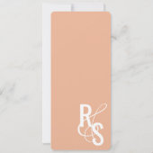 Minimalistisch Bohemian Dark Terracotta Wedding Kaart (Achterkant)