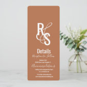 Minimalistisch Bohemian Dark Terracotta Wedding Kaart (Staand voorkant)