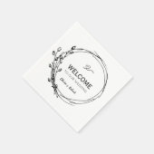 Minimalistisch Bohemian Wildflower Wedding Napkins Servet (Hoek)