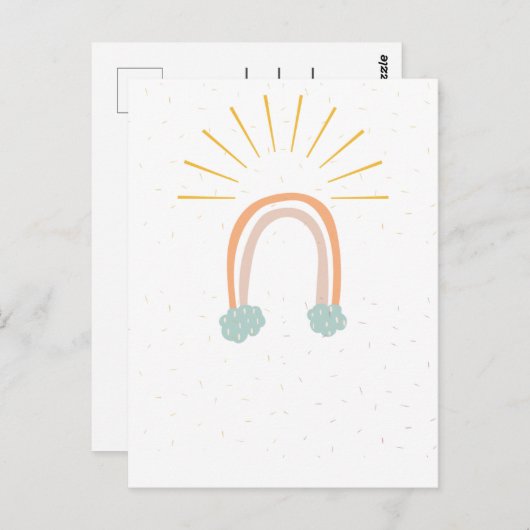 Minimalistisch Bohemisch Briefkaart (Voorkant / Achterkant)