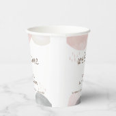 Minimalistisch Boho Abstract Baby shower Welkom Papieren Bekers (Rechts)