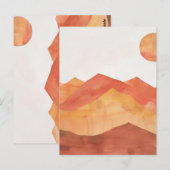 Minimalistisch Boho Abstract berglandschap Briefkaart (Voorkant / Achterkant)