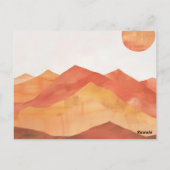 Minimalistisch Boho Abstract berglandschap Briefkaart (Achterkant)