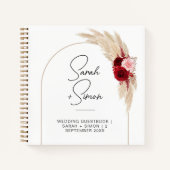 Minimalistisch Boho Arch bruiloft gast Notitieboek (Voorkant)