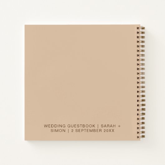 Minimalistisch Boho Arch bruiloft gast Notitieboek (Achterkant)