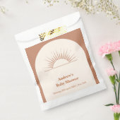 Minimalistisch Boho Arch Sunshine Baby shower Bedankzakje (Gezegeld)