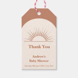Minimalistisch Boho Arch Sunshine Baby shower Cadeaulabel