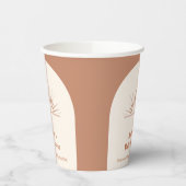 Minimalistisch Boho Arch Sunshine Baby shower Papieren Bekers (Links)