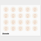 Minimalistisch Boho Arch Sunshine Baby shower Ronde Sticker (Vel)