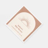 Minimalistisch Boho Arch Sunshine Baby shower Servet (Hoek)
