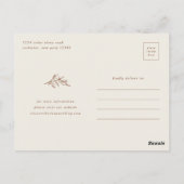 Minimalistisch Boho Arch Terracotta Wedding Briefkaart (Achterkant)