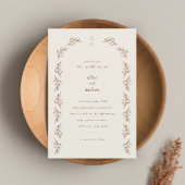 Minimalistisch Boho Arch Terracotta Wedding Kaart