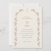 Minimalistisch Boho Arch Terracotta Wedding Kaart (Voorkant)