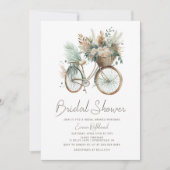 Minimalistisch Boho bloemenfiets Vrijgezellenfeest Kaart (Voorkant)