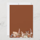 Minimalistisch Boho bloementerracotta Baby shower Kaart (Achterkant)