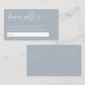 Minimalistisch Boho Blue Hallo Diaper Raffle Informatiekaartje (Voorkant / Achterkant)