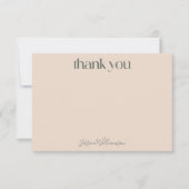 Minimalistisch Boho Blush Floral Moon Baby shower Bedankkaart (Voorkant)