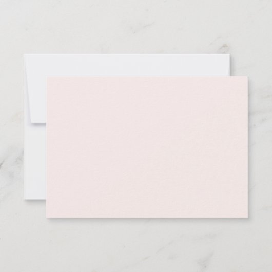 Minimalistisch Boho Blush Terracotta Wedding Meal  RSVP Kaartje (Achterkant)