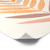Minimalistisch Boho Botanische Leaf Neutral Earth Poster (Hoek)