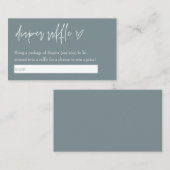 Minimalistisch Boho Boy Blue Hallo Diaper Raffle Informatiekaartje (Voorkant / Achterkant)