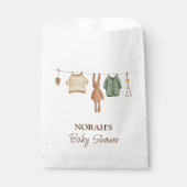 Minimalistisch Boho Boy Kleding Baby shower Bedankzakje (Voorkant)