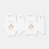 Minimalistisch Boho Bunny Regenboog Bloemen Baby s Bedankdoosjes (Uitgevouwen)