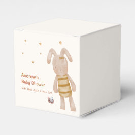 minimalistisch Boho Bunny Speelgoed Baby shower Bedankdoosjes