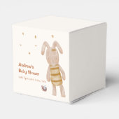  minimalistisch Boho Bunny Speelgoed Baby shower Bedankdoosjes (Achterkant)