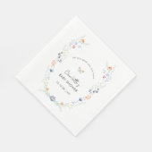 Minimalistisch Boho Butterfly Wildflower Baby show Servet (Hoek)