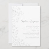 Minimalistisch Boho Cherry Blossom Floral Art Wedd Kaart (Voorkant)