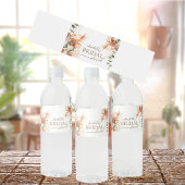 Minimalistisch Boho Chic Bloemen Vrijgezellenfeest Waterfles Etiket